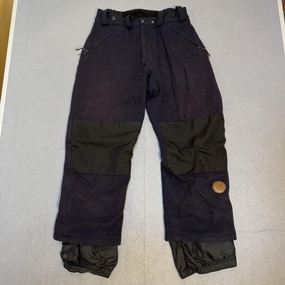 Vintage RARE Burton Wool Snowboard Pants Mens Medium Blue Made In USA Ski